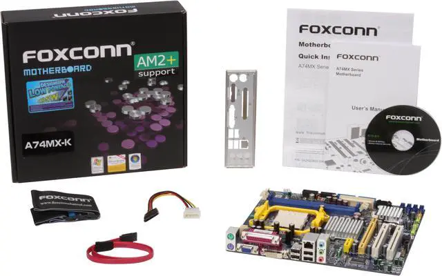 Alt view image 5 of 5 - Foxconn A74MX-K AM2+/AM2 AMD 740G Micro ATX AMD Motherboard