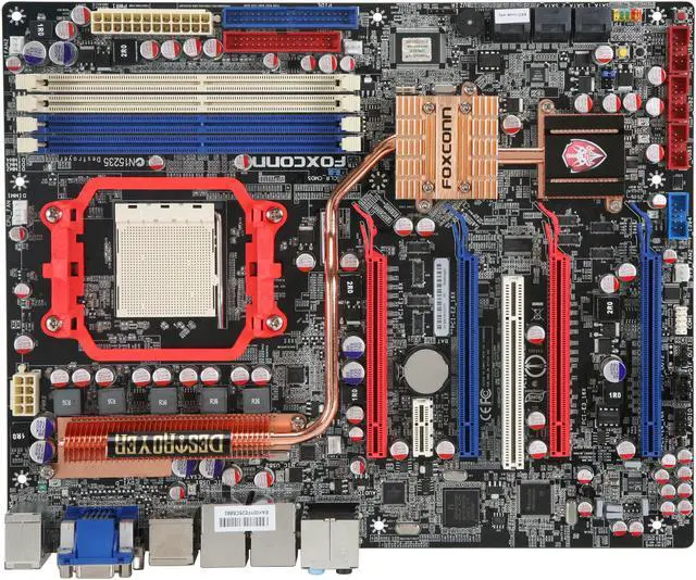 Alt view image 3 of 5 - Foxconn Destroyer AM2+/AM2 NVIDIA nForce 780a SLI ATX AMD Motherboard