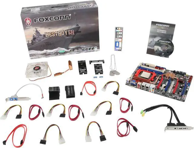 Alt view image 5 of 5 - Foxconn Destroyer AM2+/AM2 NVIDIA nForce 780a SLI ATX AMD Motherboard