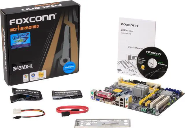 Alt view image 5 of 5 - Foxconn G43MX-K LGA 775 Intel G43 Micro ATX Intel Motherboard