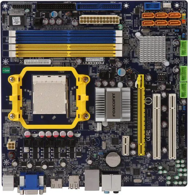 Alt view image 3 of 5 - Foxconn A7GM-S 2.0 AM2+ / AM3 Ready AMD 780G HDMI Micro ATX AMD Motherboard