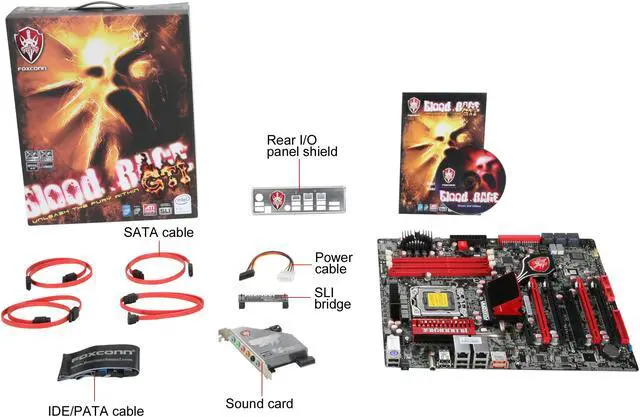 Alt view image 5 of 5 - Foxconn BloodRage GTI LGA 1366 Intel X58 ATX Intel Motherboard