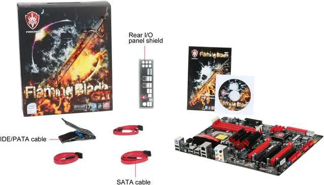Alt view image 5 of 5 - Foxconn FlamingBlade GTI LGA 1366 Intel X58 ATX Intel Motherboard