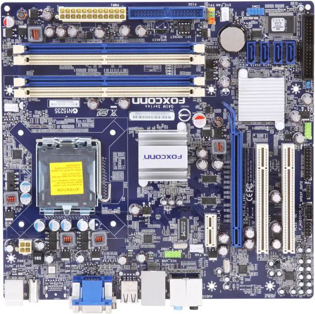 Alt view image 3 of 5 - Foxconn G41M LGA 775 Intel G41 Micro ATX Intel Motherboard
