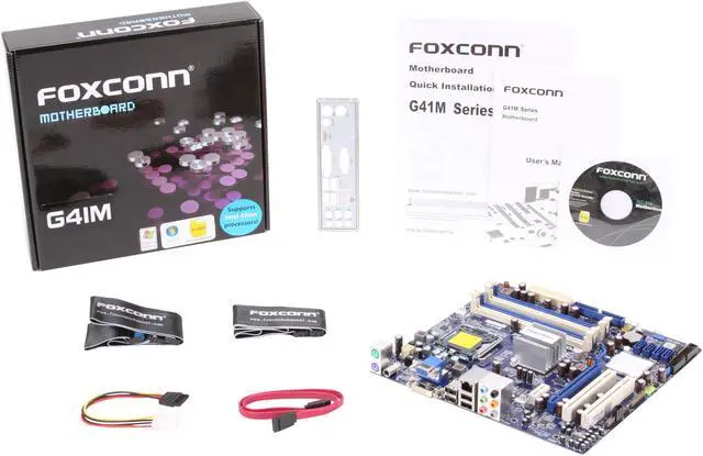 Alt view image 5 of 5 - Foxconn G41M LGA 775 Intel G41 Micro ATX Intel Motherboard