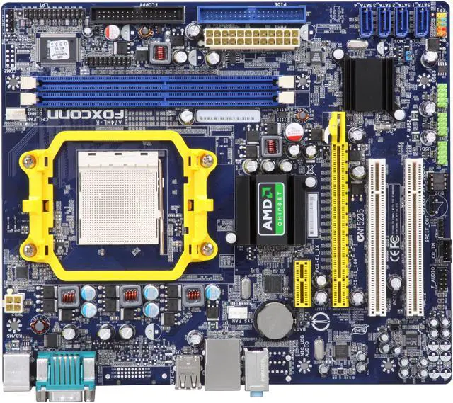 Alt view image 3 of 5 - Foxconn A74ML-K AM3/AM2+ AMD 740G Micro ATX AMD Motherboard