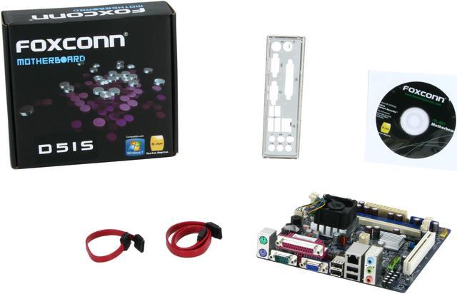 Alt view image 5 of 5 - Foxconn D51S Intel Atom D510 Intel NM10 Mini ITX Motherboard / CPU Combo