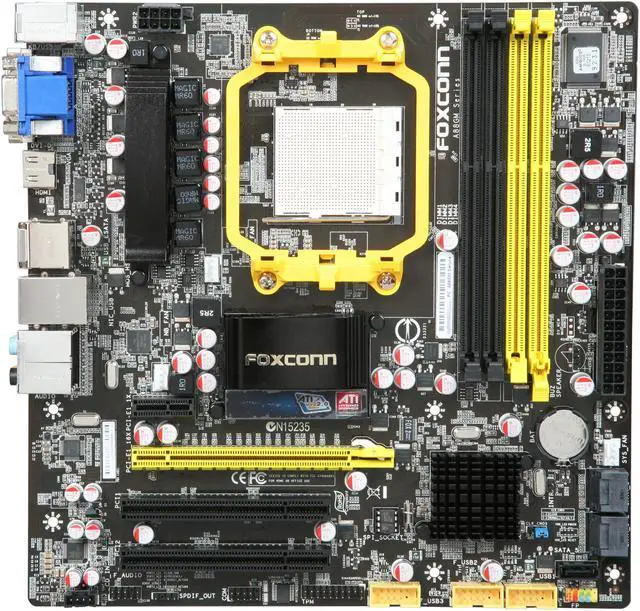 Alt view image 3 of 5 - Foxconn A88GM Deluxe AM3 AMD 880G HDMI Micro ATX AMD Motherboard