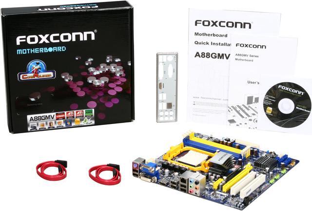 Alt view image 5 of 5 - Foxconn A88GMV AM3 AMD 880G HDMI Micro ATX AMD Motherboard