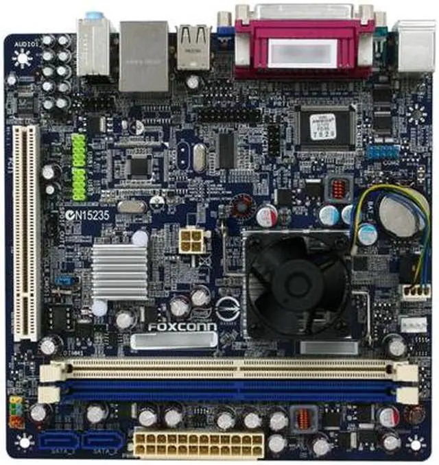 Alt view image 3 of 4 - Foxconn D52S Intel Atom D525 (dual-core, 1.8GHz) BGA559 Intel NM10 Mini ITX Motherboard / CPU Combo