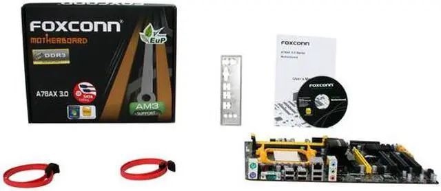 Alt view image 5 of 5 - Foxconn A78AX 3.0 AM3 AMD 770 + SB710 ATX AMD Motherboard