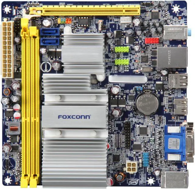 Alt view image 3 of 5 - Foxconn AHD1S-K AMD E-350 APU (1.6GHz, Dual-Core) AMD Hudson D1 Mini ITX Motherboard / CPU Combo