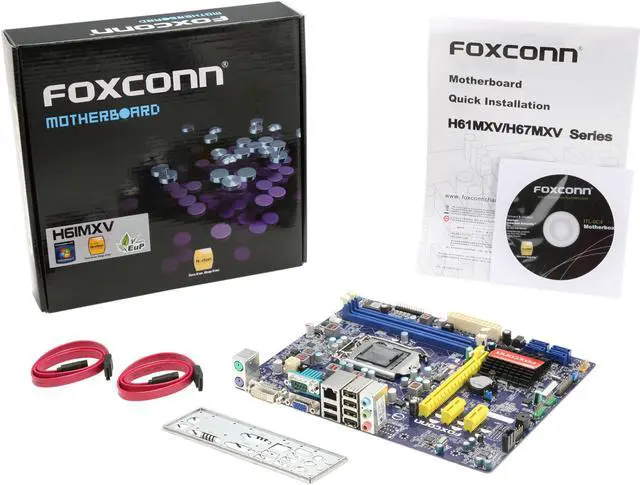 Alt view image 5 of 5 - Foxconn H61MXV LGA 1155 Intel H61 Micro ATX Intel Motherboard