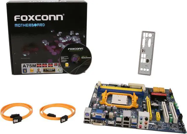 Alt view image 5 of 5 - Foxconn A75M FM1 AMD A75 (Hudson D3) USB 3.0 HDMI Micro ATX AMD Motherboard
