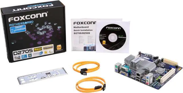 Alt view image 5 of 5 - Foxconn D270S Intel Atom D2700 Intel NM10 Mini ITX Motherboard / CPU Combo