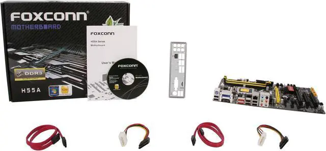 Alt view image 5 of 5 - Foxconn H55A LGA 1156 Intel H55 HDMI ATX Intel Motherboard
