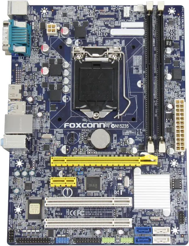 Alt view image 3 of 5 - Foxconn H81MX LGA 1150 Intel H81 HDMI USB 3.0 Micro ATX Intel Motherboard
