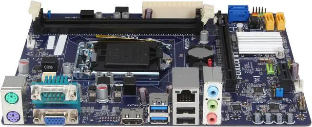 Alt view image 2 of 5 - Foxconn H81MXV LGA 1150 Intel H81 HDMI USB 3.0 Micro ATX Intel Motherboard