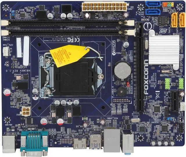 Alt view image 3 of 5 - Foxconn H81MXV LGA 1150 Intel H81 HDMI USB 3.0 Micro ATX Intel Motherboard