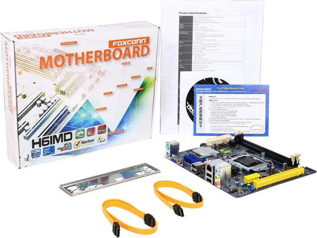 Alt view image 5 of 5 - Foxconn H61MD LGA 1155 Intel H61 Micro ATX Intel Motherboard