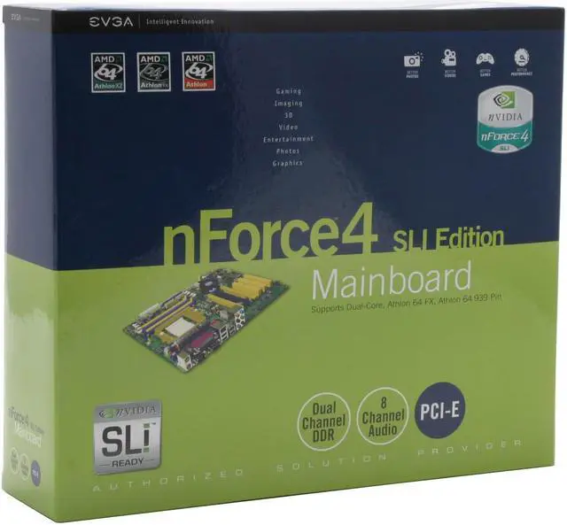 Alt view image 5 of 5 - EVGA 133-K8-NF41 939 NVIDIA nForce4 SLI ATX AMD Motherboard