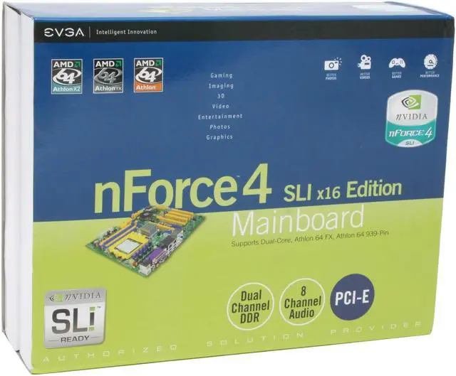 Alt view image 5 of 5 - EVGA 123-K8-NF47-AX 939 NVIDIA nForce4 SLI X16 ATX AMD Motherboard