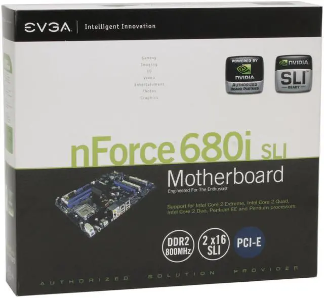 Alt view image 7 of 7 - EVGA 122-CK-NF68-TR LGA 775 NVIDIA nForce 680i SLI ATX Intel Motherboard