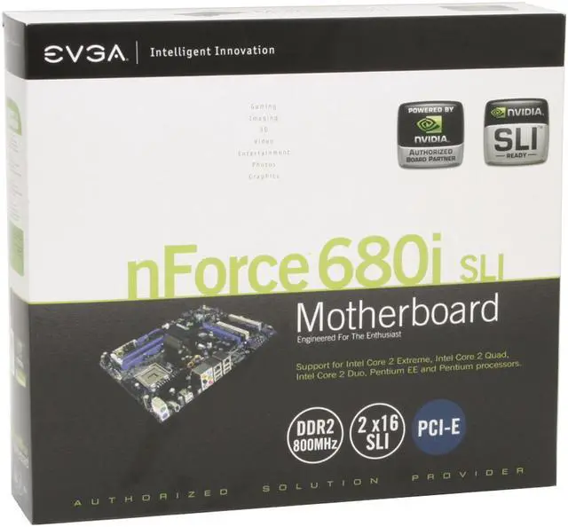Alt view image 7 of 7 - EVGA 122-CK-NF63-TR LGA 775 NVIDIA nForce 680i SLI ATX Intel Motherboard