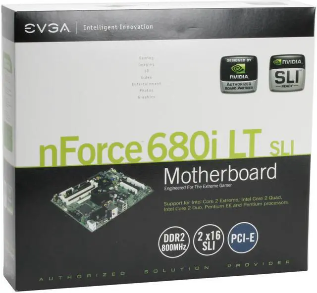 Alt view image 7 of 7 - EVGA 122-CK-NF67-T1 LGA 775 NVIDIA nForce 680i LT SLI ATX Intel Motherboard