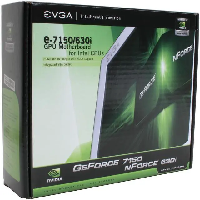 Alt view image 7 of 7 - EVGA 112-CK-NF77-A1 LGA 775 NVIDIA nForce e-7150/630i HDMI Micro ATX Intel Motherboard