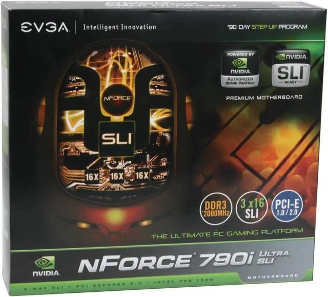 Alt view image 8 of 8 - EVGA 132-CK-NF79-A1 LGA 775 NVIDIA nForce 790i Ultra SLI ATX Intel Motherboard