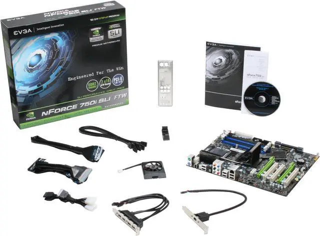 Alt view image 5 of 5 - EVGA 123-YW-E175-A1 LGA 775 NVIDIA nForce 750i SLI  FTW ATX Intel Motherboard