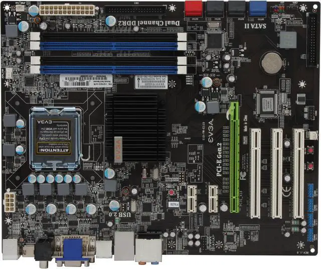 Alt view image 3 of 5 - EVGA 113-YW-E115-TR LGA 775 NVIDIA nForce 730i HDMI ATX Intel Motherboard