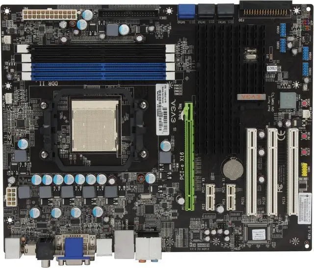 Alt view image 3 of 5 - EVGA 113-M2-E113 AM2+/AM2 NVIDIA nForce 730a HDMI ATX AMD Motherboard