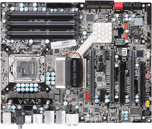 Alt view image 3 of 5 - EVGA E758-A1 3-Way SLI (x16/x16/x8) LGA 1366 Intel X58 ATX Intel Motherboard
