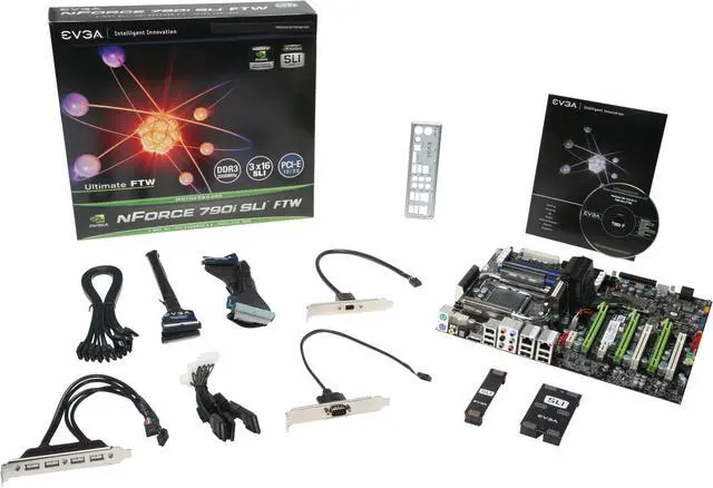 Alt view image 5 of 5 - EVGA 132-YW-E179-TR LGA 775 NVIDIA nForce 790i SLI ATX Intel Motherboard