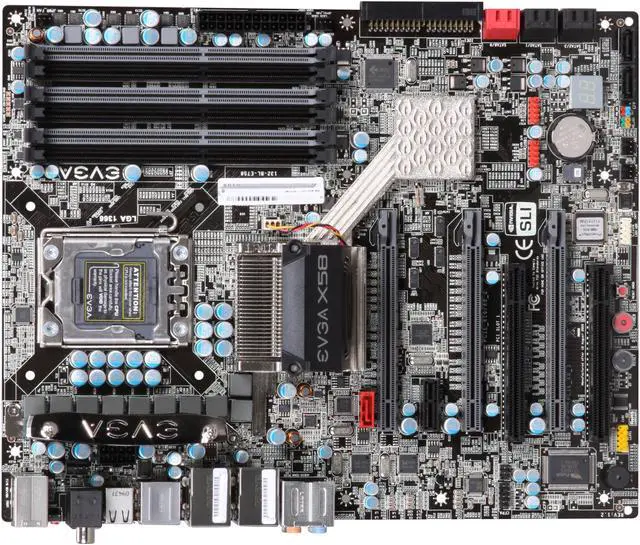 Alt view image 3 of 5 - EVGA E758-TR 3-Way SLI (x16/x16/x8) LGA 1366 Intel X58 ATX Intel Motherboard