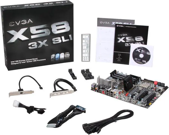 Alt view image 5 of 5 - EVGA E758-TR 3-Way SLI (x16/x16/x8) LGA 1366 Intel X58 ATX Intel Motherboard