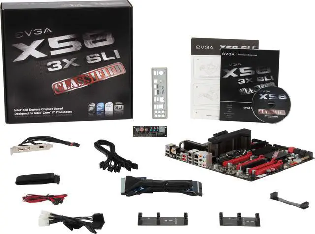 Alt view image 5 of 5 - EVGA E759 CLASSIFIED LIMITED EDITION 3-Way SLI (x16) + PhysX w/ECP & NF200 1366 Intel X58 EATX Intel Motherboard