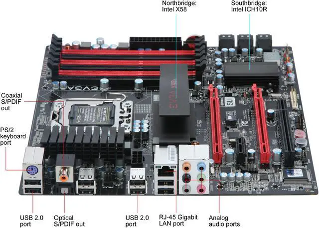 Alt view image 2 of 5 - EVGA 121-BL-E756-TR LGA 1366 Intel X58 Micro ATX SLI Micro Intel Motherboard