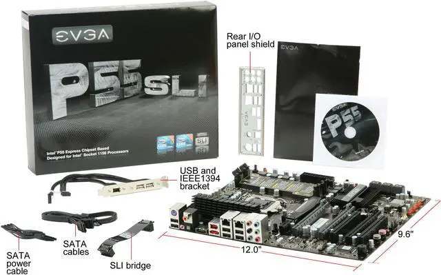 Alt view image 11 of 11 - EVGA P55 SLI 132-LF-E655-KR LGA1156 Intel P55 ATX Intel Motherboard