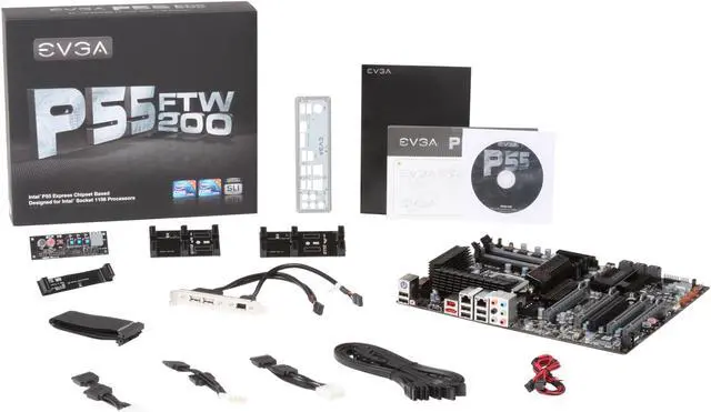 Alt view image 5 of 5 - EVGA P55 FTW 200 SLI 141-LF-E658-KR LGA 1156 Intel P55 ATX Intel Motherboard