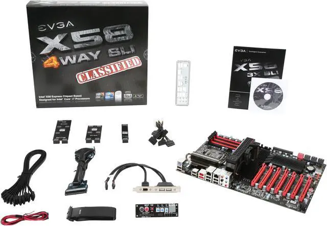 Alt view image 5 of 5 - EVGA 170-BL-E762-A1 LGA 1366 Intel X58 4-WAY SLI Classified XL ATX Intel Motherboard