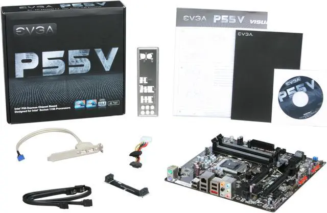 Alt view image 5 of 5 - EVGA P55V 120-LF-E651-TR LGA 1156 Intel P55 Micro ATX Intel Motherboard