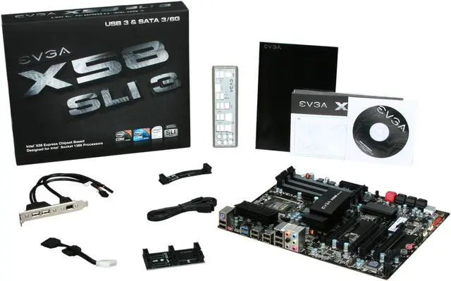Alt view image 5 of 5 - EVGA 131-GT-E767-TR LGA 1366 Intel X58 SLI 3 SATA 6Gb/s USB 3.0 ATX Intel Motherboard