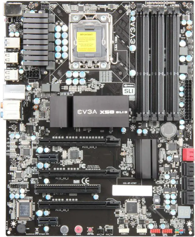 Alt view image 3 of 5 - EVGA 131-GT-E767-RX LGA 1366 Intel X58 USB 3.0 ATX Intel Motherboard