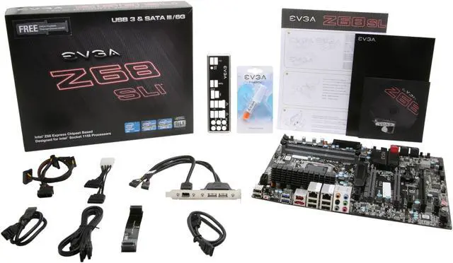 Alt view image 5 of 5 - EVGA Z68 SLI 130-SB-E685-KR LGA 1155 Intel Z68 SATA 6Gb/s USB 3.0 Intel Motherboard