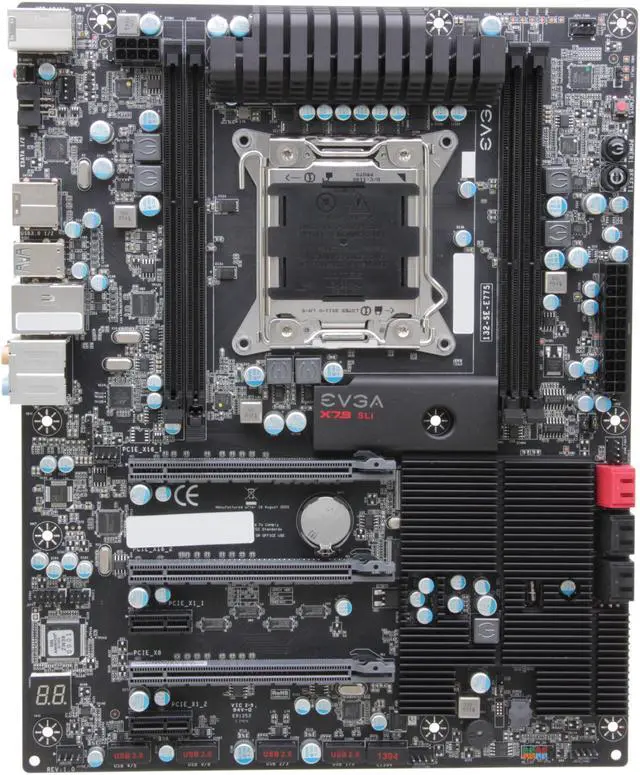 Alt view image 3 of 5 - EVGA X79 SLI 132-SE-E775-KR LGA 2011 Intel X79 SATA 6Gb/s USB 3.0 ATX Intel Motherboard