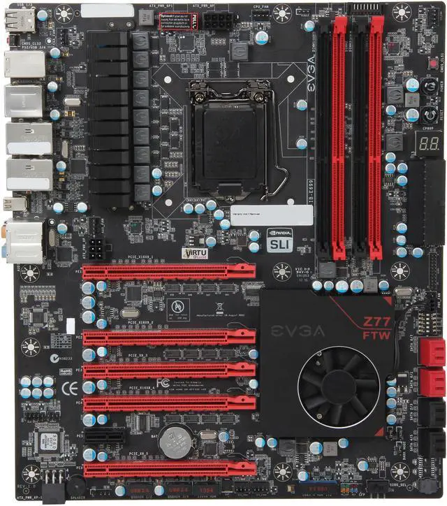 Alt view image 3 of 5 - EVGA Z77 FTW 151-IB-E699-KR LGA 1155 Intel Z77 SATA 6Gb/s USB 3.0 Extended ATX Intel Motherboard