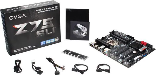 Alt view image 5 of 5 - EVGA Z75 SLI - LGA 1155 Intel Z75 SATA 6Gb/s USB 3.0 ATX Motherboard (131-IB-E695-KR)